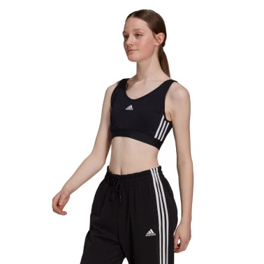 adidas Sportswear ESSENTIALS 3-STRIPES CROP TOP GS1343 Μαύρο