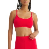 Γυναικείο Μπουστάκι Κόκκινο - adidas Performance Active Essentials Cotton Scoop Bralette Εικόνα 