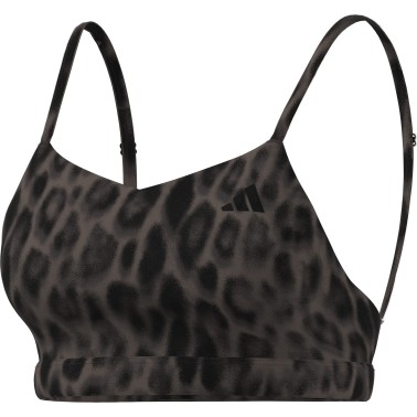 Γυναικείο Μπουστάκι Προπόνησης Καφέ - adidas Performance Optime Essentials Workout Leopard