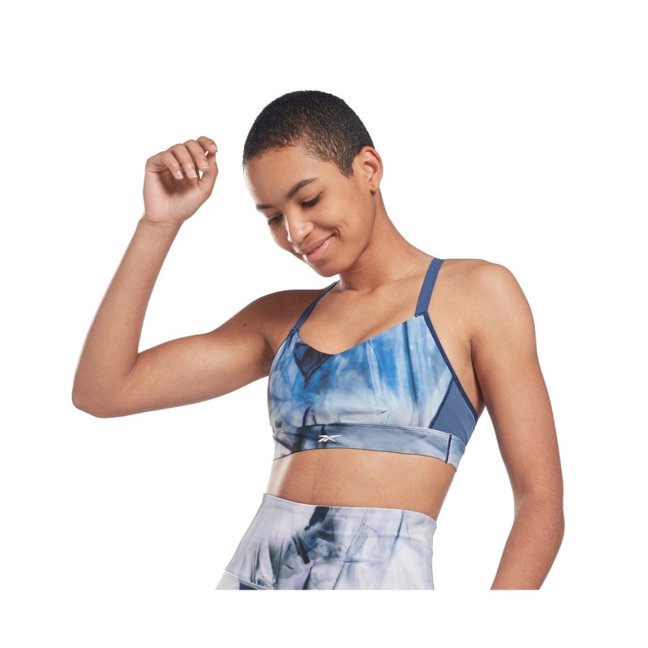 Reebok Sport LUX STRAPPY LIQUID ABYSS PRINT SPORTS BRA H51860 Siel