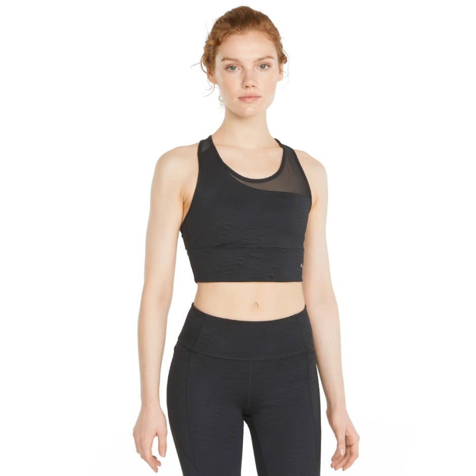 PUMA MID IMPACT FLAWLESS BRA 521549-01 Black
