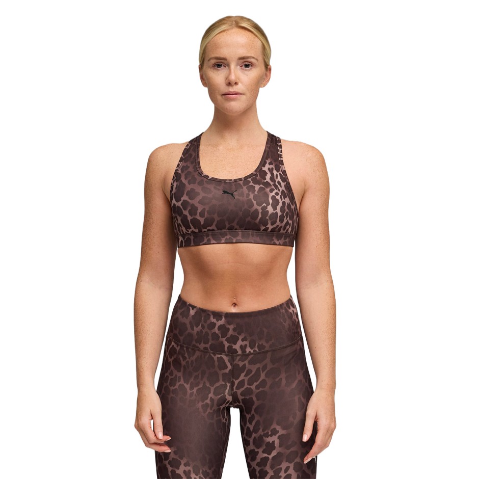 PUMA 4KEEPS BRA - PADDED - SPOTTED HAZE 528511-13 Brown