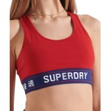SUPERDRY SPORTSTYLE ESSENTIAL CROP BRA W3110267A-OPI Red Image 
