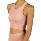 GSA R3 SEAMLESS RIBBED SPORTS BRALETTE TOP 1721106002-BABY PINK Pink Image 3
