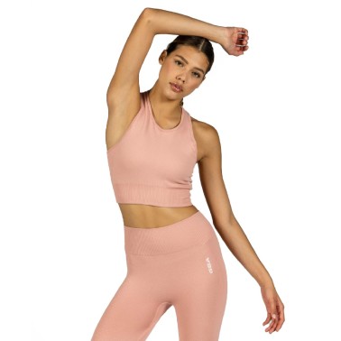 GSA R3 SEAMLESS RIBBED SPORTS BRALETTE TOP Ροζ