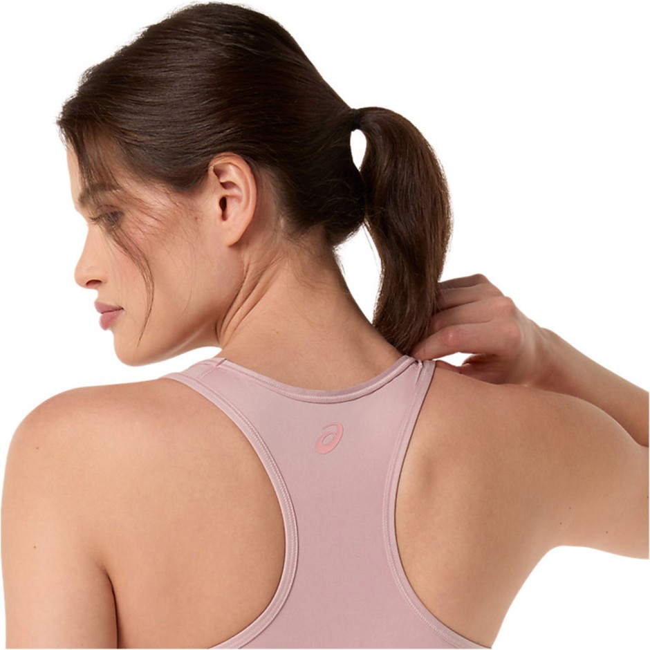 Γυναικείο Μπουστάκι Προπόνησης Σομόν - ASICS LOGO PADDED