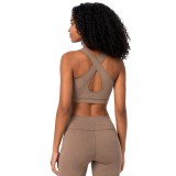 Women's Yoga Bra Beige - VENIMO  Image 0
