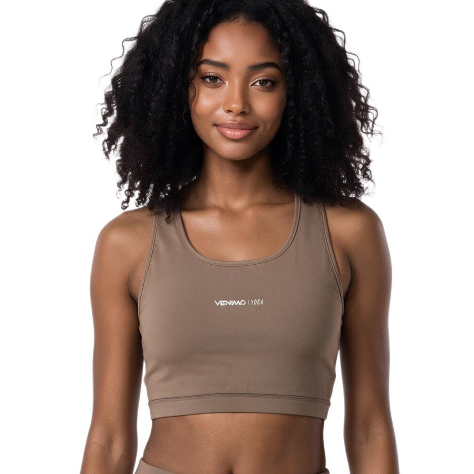 Women's Yoga Bra Beige - VENIMO 