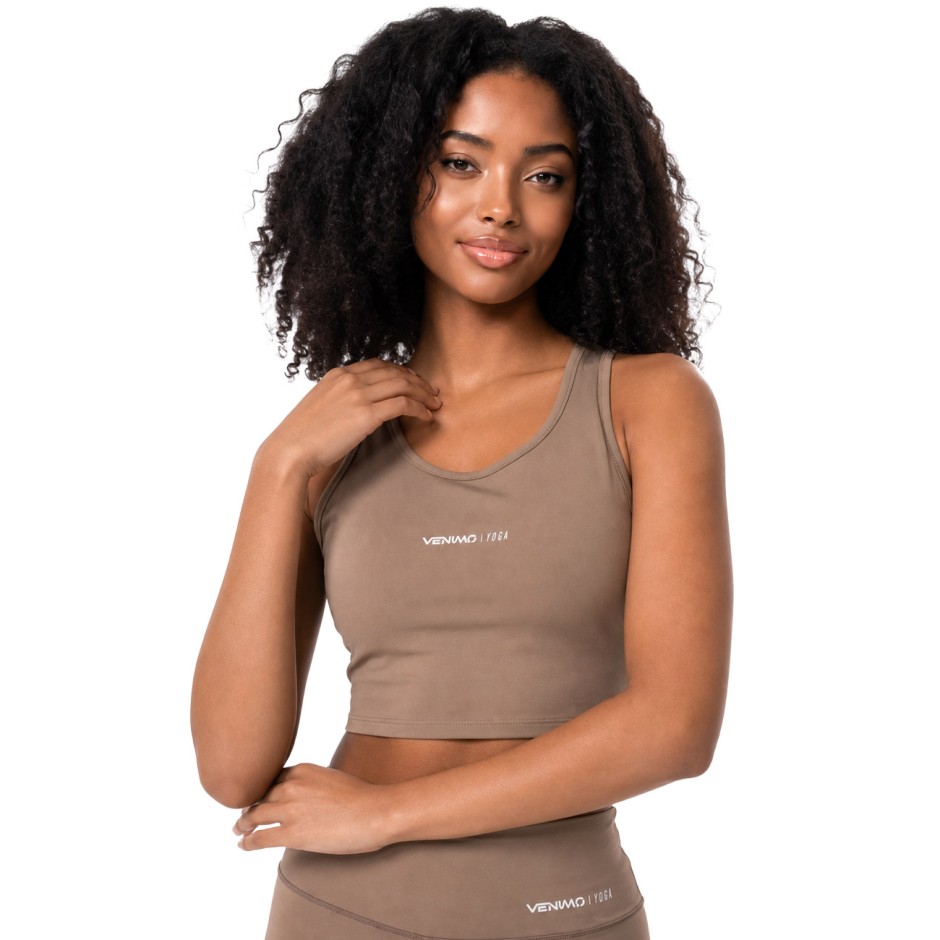 Women's Yoga Bra Beige - VENIMO 