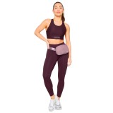 FABLETICS NO-BOUNCE HIGH IMPACT SPORTS BRA FT5054-BA2149174-13528-OXBLOOD/C.WH. Μπορντό Εικόνα 1