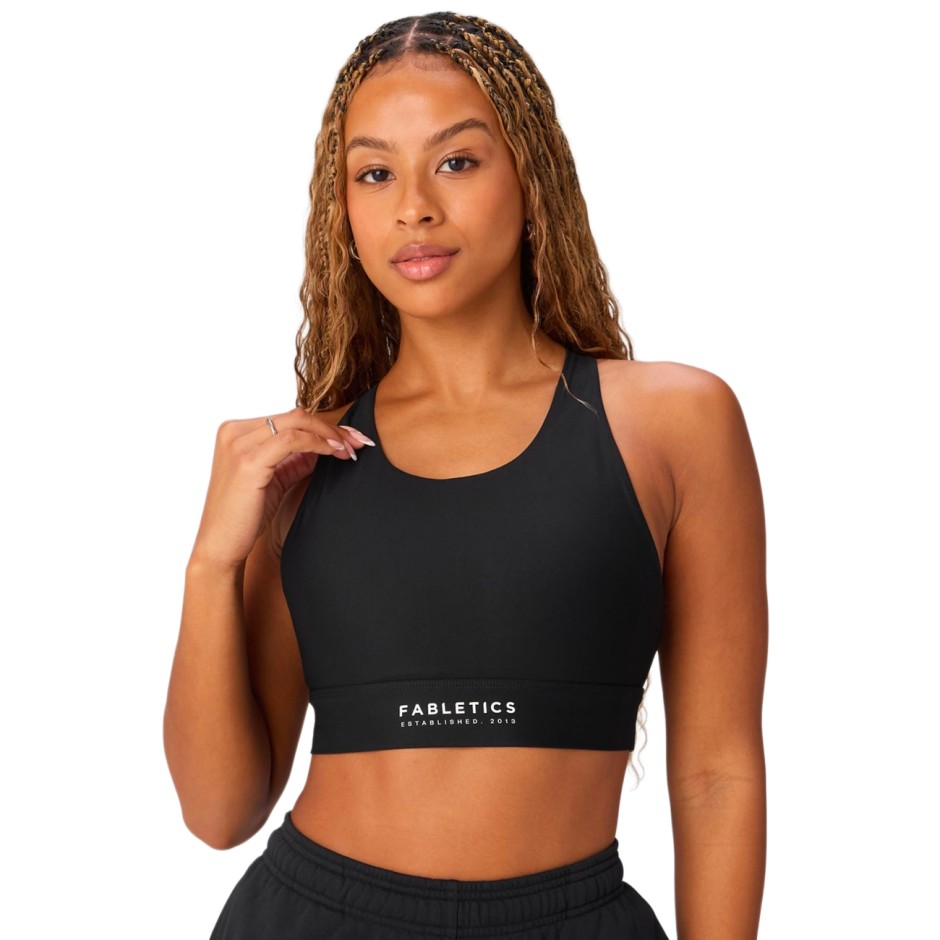 FABLETICS NO-BOUNCE HIGH IMPACT SPORTS BRA FT5054-BA2149174-13526-BLACK/C.WH. Black