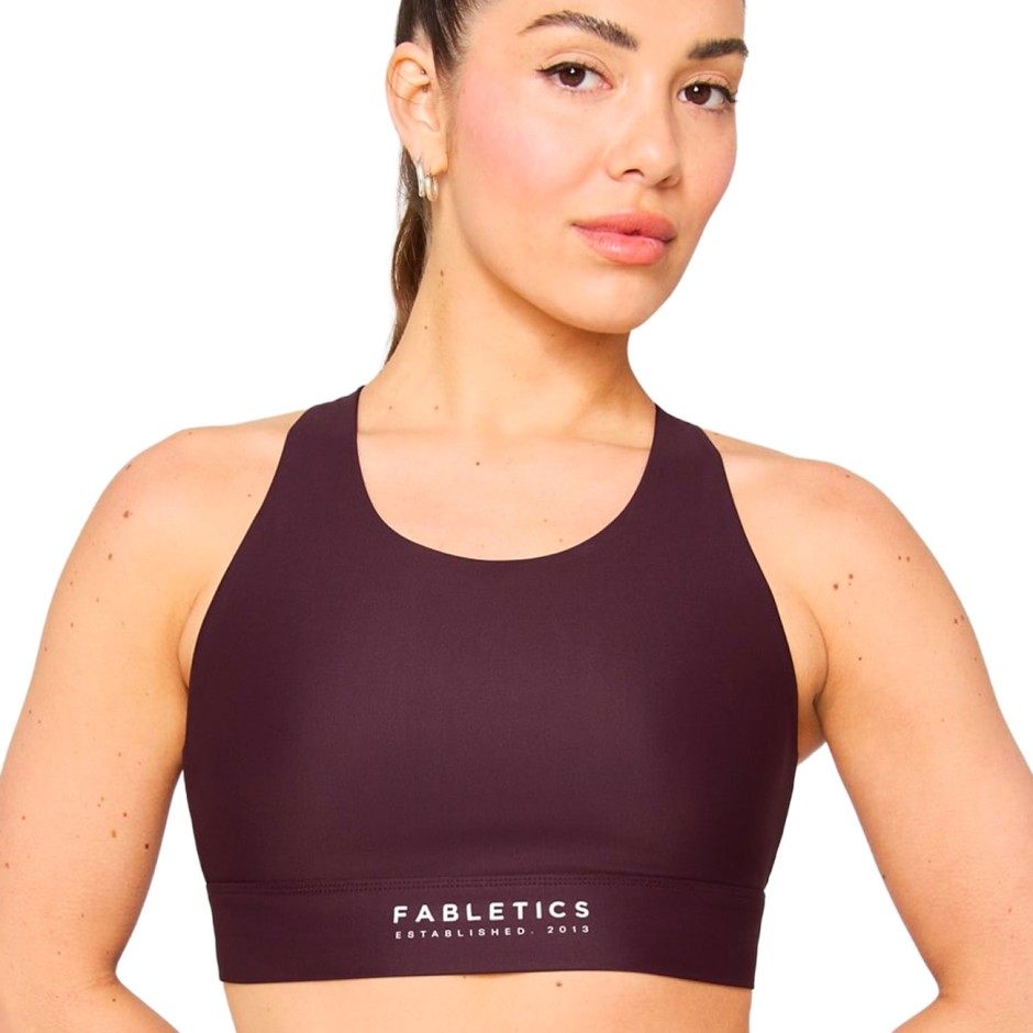 FABLETICS NO-BOUNCE HIGH IMPACT SPORTS BRA FT5054-BA2149174-13528-OXBLOOD/C.WH. Μπορντό