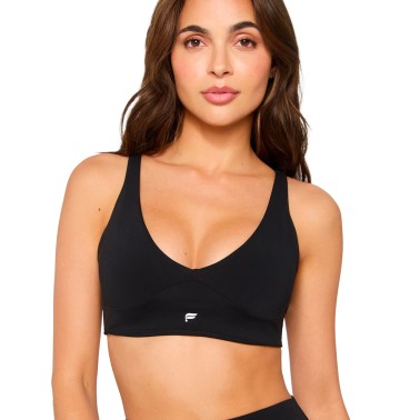 FABLETICS PURELUXE LONGLINE LOW IMPACT BRA FT6044-BA2500631-0001-BLACK Μαύρο