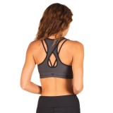 UNDER ARMOUR THE ROCK ARMOUR MID CROSSBACK BRA 1346825-010 Ανθρακί