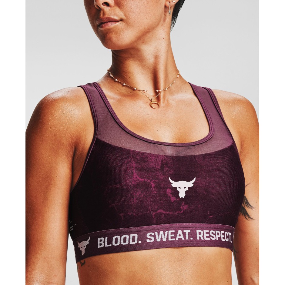 UNDER ARMOUR PROJECT ROCK WOMEN'S SPORTS BRA 1356963-569 Μωβ