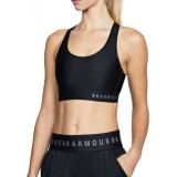 UNDER ARMOUR MID KEYHOLE BRA 1307196-001 Black Image 