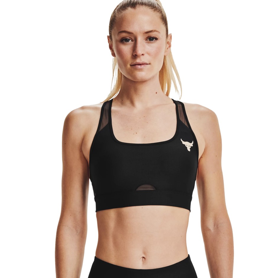 UNDER ARMOUR UA PROJECT ROCK X-BACK MID BRA 1361066-001 Μαύρο