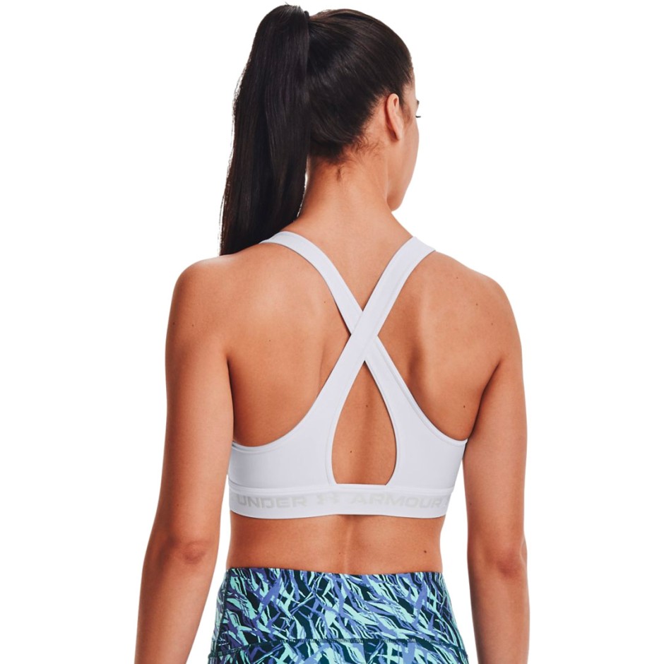 UNDER ARMOUR CROSSBACK MID BRA 1361034-100 White