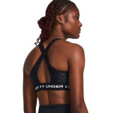 Γυναικείο Μπουστάκι Προπόνησης Μαύρο - Under Armour Armour® Mid Crossback Printed