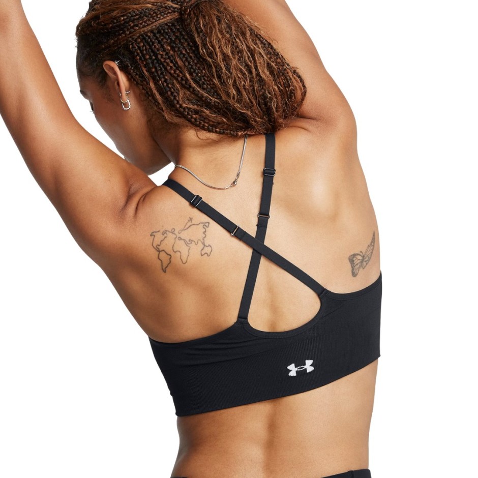 Γυναικείο Μπουστάκι Προπόνησης Μαύρο - Under Armour Vanish Seamless Low