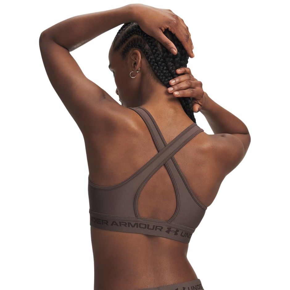 UNDER ARMOUR CROSSBACK MID BRA 1361034-200 Καφέ