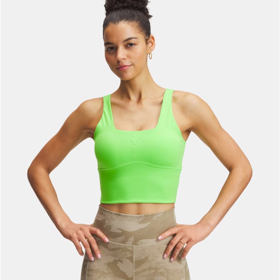 UNDER ARMOUR PJT RCK FITTED BRA TANK 1389714-362 Lime