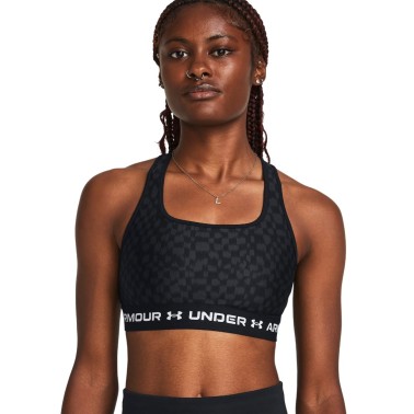 Γυναικείο Μπουστάκι Προπόνησης Μαύρο - Under Armour Armour® Mid Crossback Printed