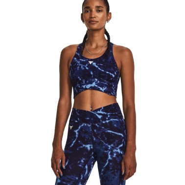 Under Armour Project Rock Lets Go Μπλε - Γυναικείο Μπουστάκι Προπόνησης