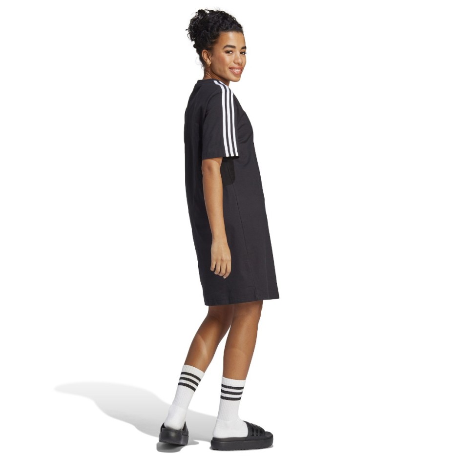 Γυναικείο Φόρεμα Μαύρη - adidas Sportswear Essentials 3-Stripes