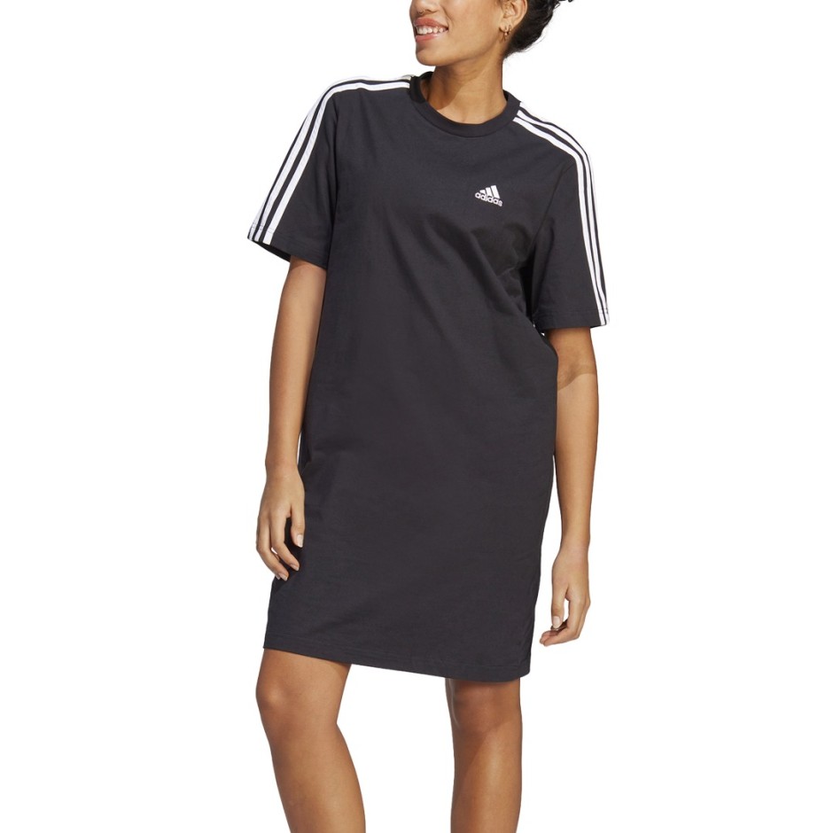 Γυναικείο Φόρεμα Μαύρη - adidas Sportswear Essentials 3-Stripes