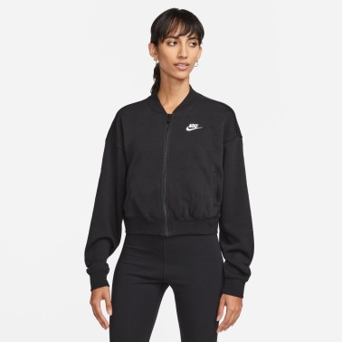 Nike Sportswear Club Fleece Μαύρο - Γυναικεία Ζακέτα