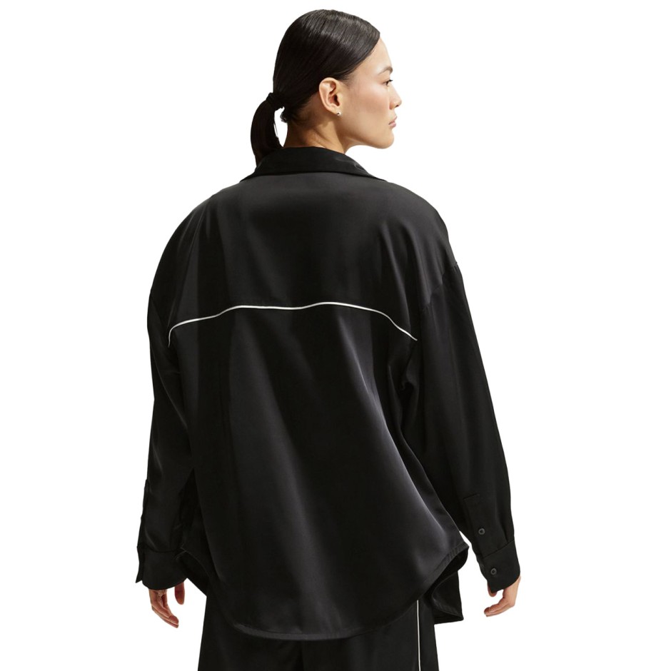 NIKE W NSW OFFLN WVN STN LS TOP IM0575-010 Black