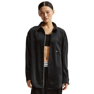 NIKE W NSW OFFLN WVN STN LS TOP IM0575-010 Black