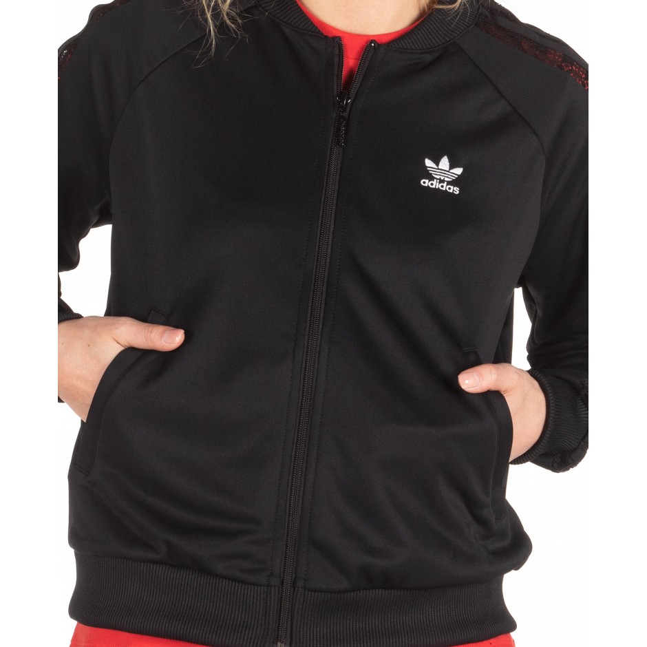 adidas Originals LACE TRACK TOP FL4129 Μαύρο