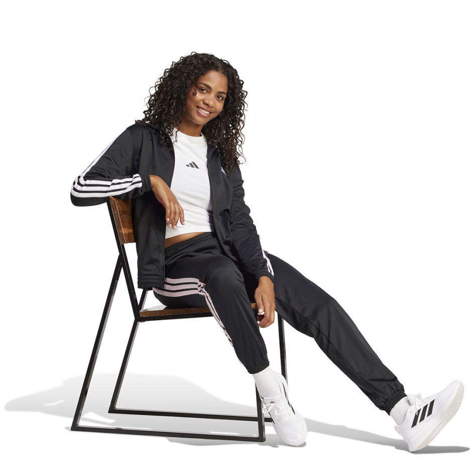 Γυναικεία Ζακέτα Μαύρη - adidas Sportswear Tricot 3-Stripes