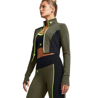 UNDER ARMOUR PJT ROCK LETS GO CROP FZ 1380194-390 Κhaki