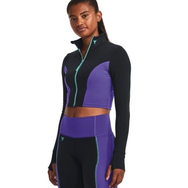 UNDER ARMOUR PJT ROCK LETS GO CROP FZ 1380194-001 Black