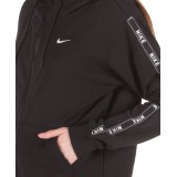 NIKE W NSW HOODIE FZ LOGO TAPE AR3056-011 Black Image 1