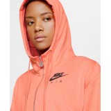 NIKE AIR WOMEN'S FULL-ZIP FLEECE HOODIE CJ3041-814 Coral Image 1