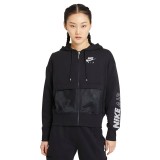 NIKE AIR WOMEN'S FULL-ZIP FLEECE TOP CZ8618-010 Μαύρο Εικόνα 