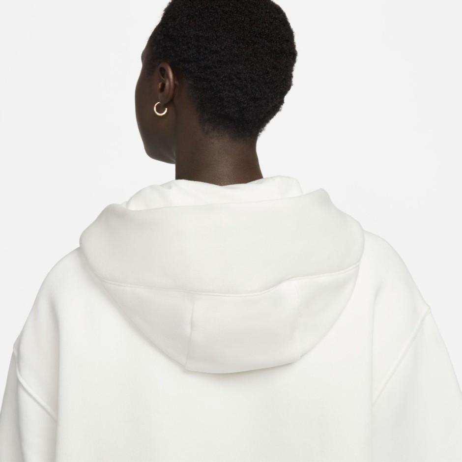 Γυναικεία Ζακέτα Με Κουκούλα Εκρού - Nike Sportswear Phoenix Fleece  