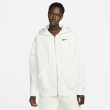 Γυναικεία Ζακέτα Με Κουκούλα Εκρού - Nike Sportswear Phoenix Fleece   Εικόνα 