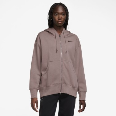 NIKE W NSW PHNX FLC FZ OS HOODIE DQ5758-208 Brown