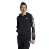 Γυναικεία Ζακέτα Μαύρη - adidas Performance Essentials Fleece 3-Stripes Εικόνα 