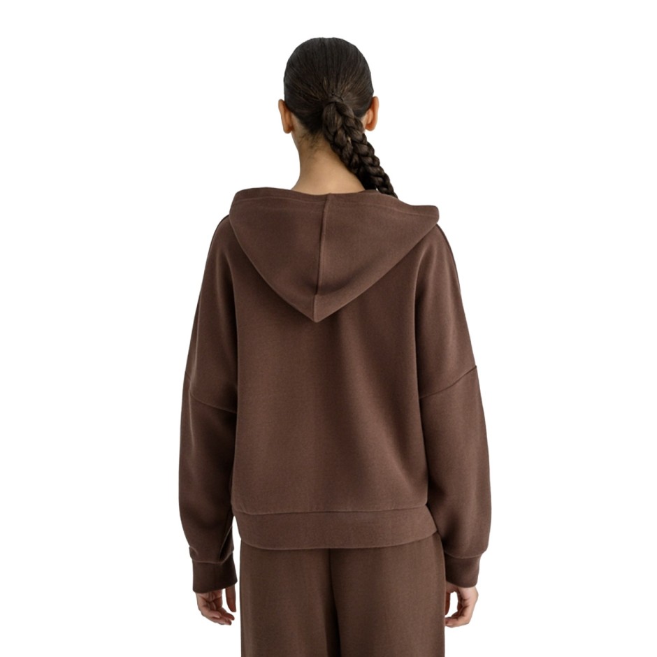 Women's Full-Zip Hoodie Brown - Bodytalk 