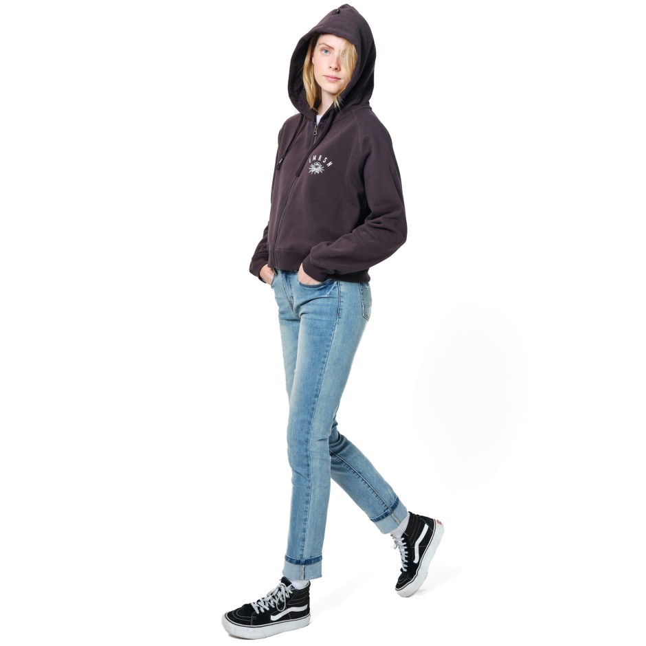 EMERSON KEEP IT SIMPLE ZIPPER HOODIE 202.EW21.43-EBONY Coal