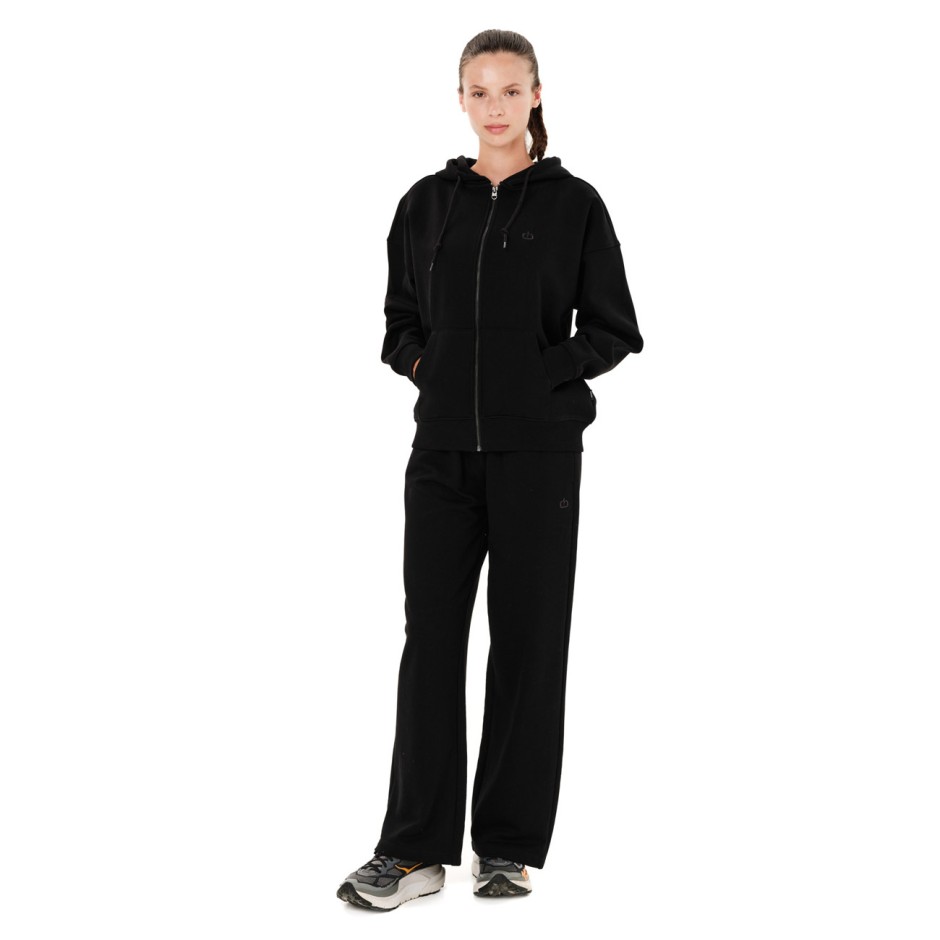 Women's Full-Zip Hoodie Black - EMERSON 