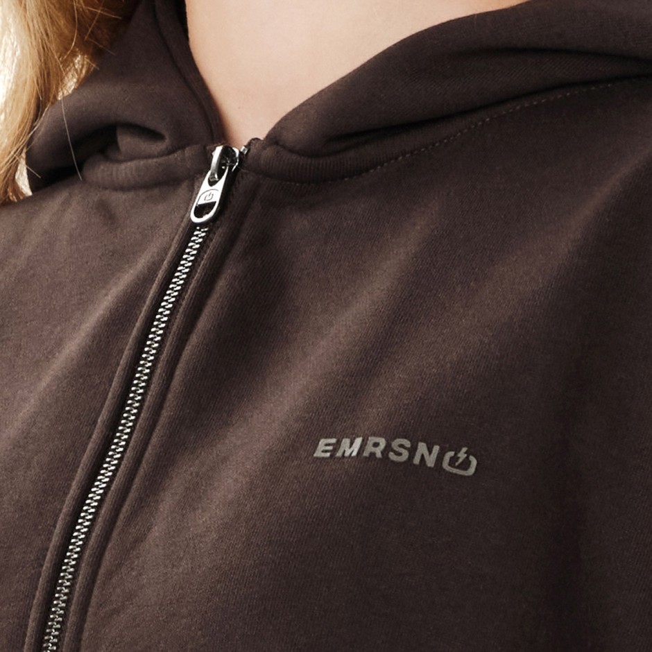 EMERSON WOMEN'S FULL ZIP HOODIE 262.EW21.85-COFFEE BROWN Brown
