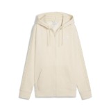 PUMA ESS TAPE RELAXED FULL-ZIP HOODIE FL 688097-87 Ecru Image 