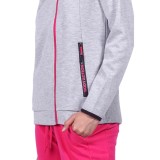 BODY ACTION GYM TECH ZIP HOODIE 071921-01-03D Γκρί